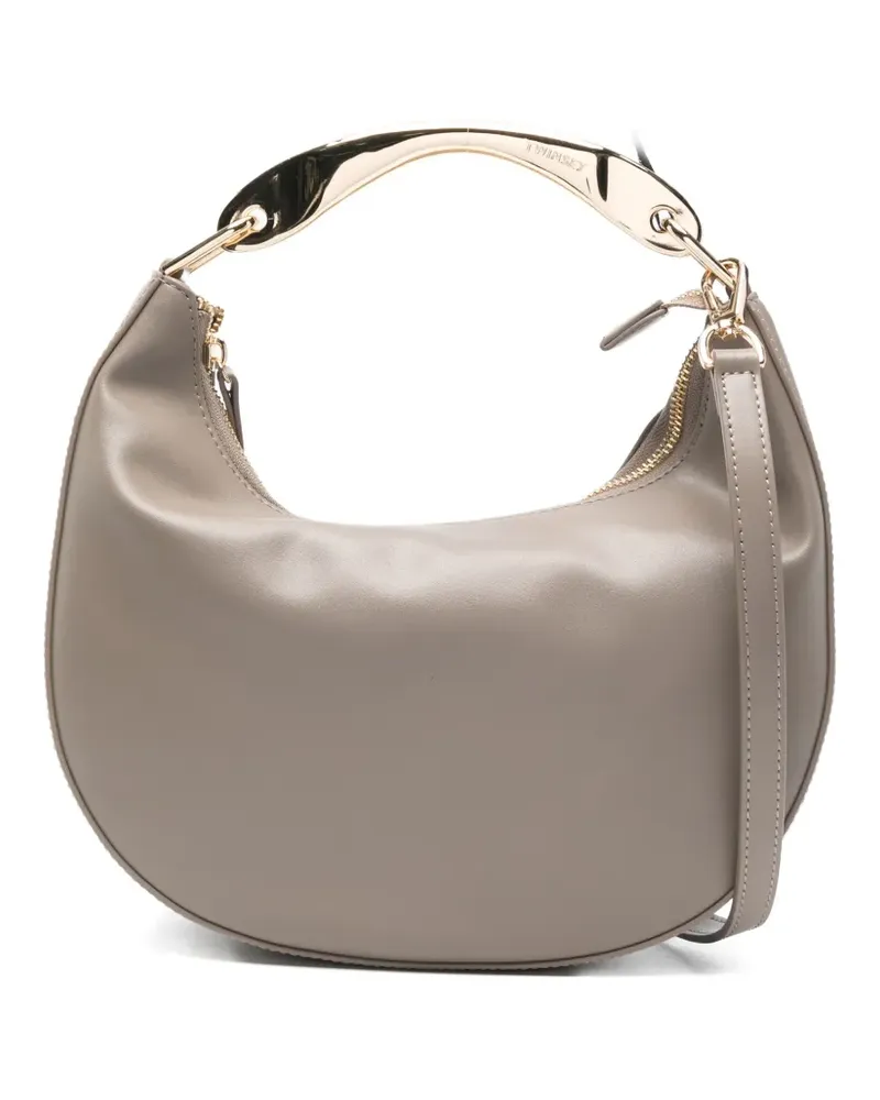 Twin-Set Tote Bag mit Metallhenkel - Grau Grau