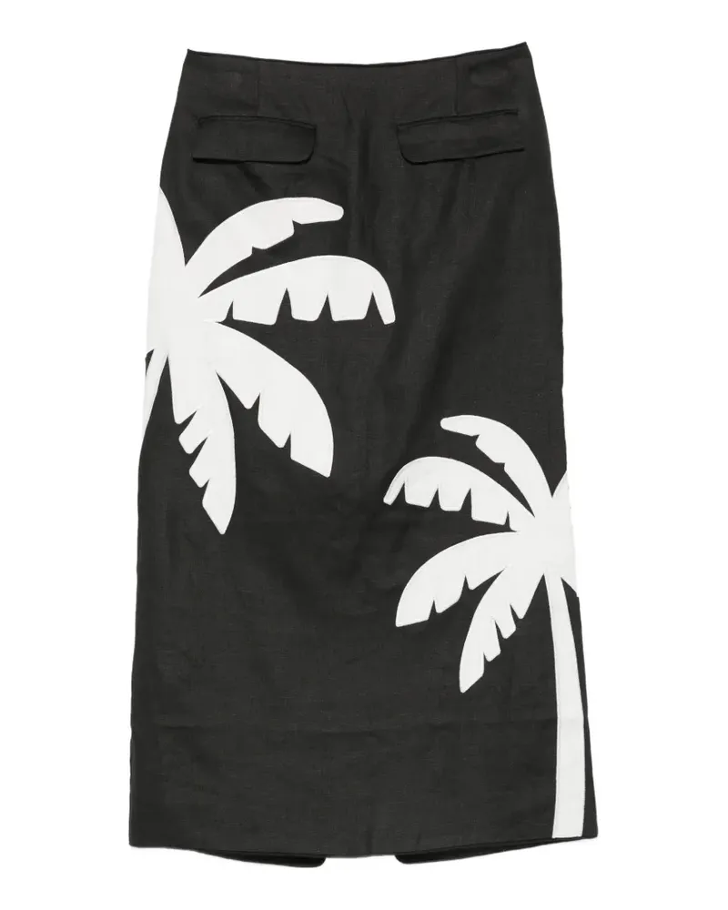 FARM Rio Maxirock mit Palmen-Print - Schwarz Schwarz