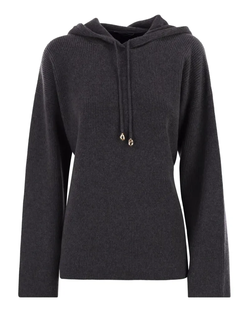 Fabiana Filippi Gerippter Hoodie - Grau Grau