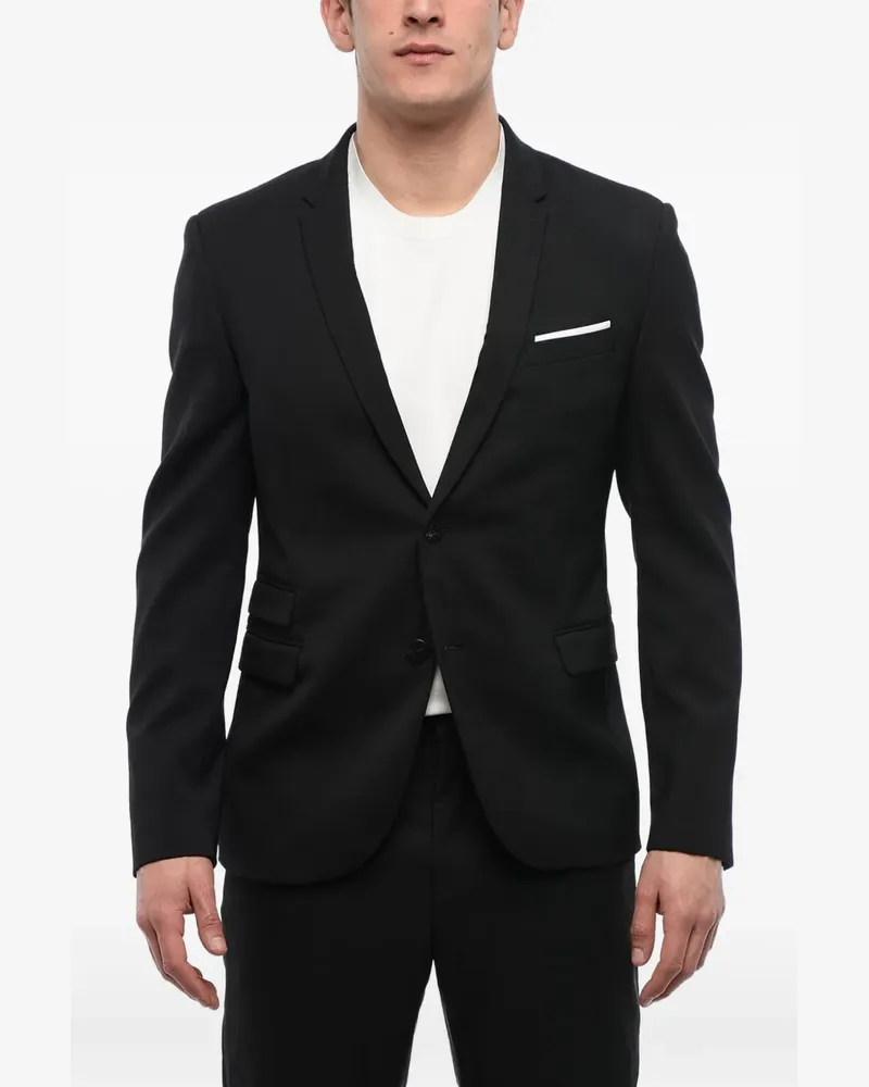 Neil Barrett single-breasted narrow-fit blazer - Schwarz Schwarz