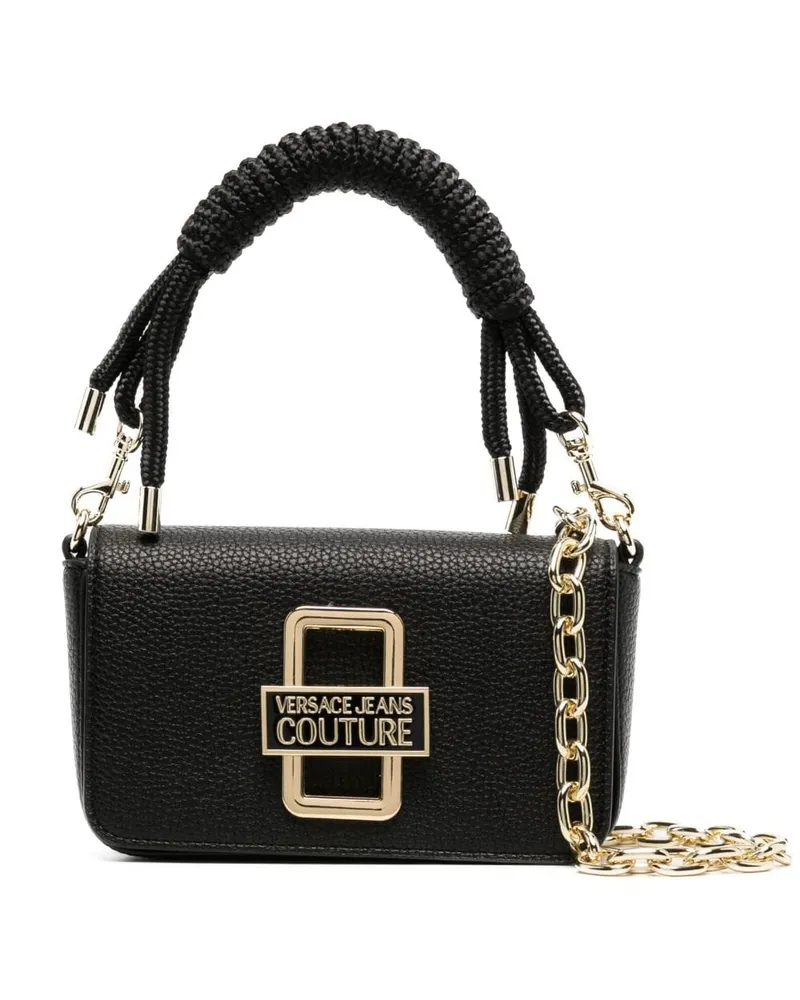 Versace Jeans Schultertasche aus Faux-Leder - Schwarz Schwarz