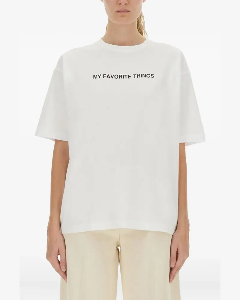 ASPESI T-Shirt mit rundem Ausschnitt - Weiß Weiß