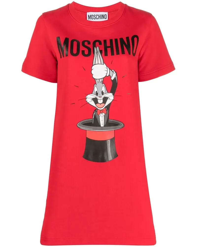 Moschino Kleid mit Hasen-Print - Rot Rot