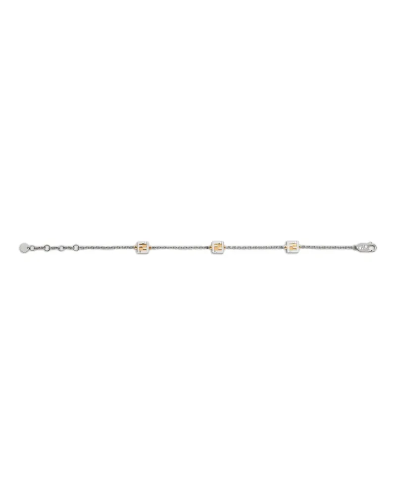 Fendi logo-charm bracelet - Silber Silber