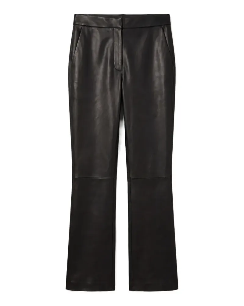 Calvin Klein Cropped-Hose aus Faux-Leder - Schwarz Schwarz