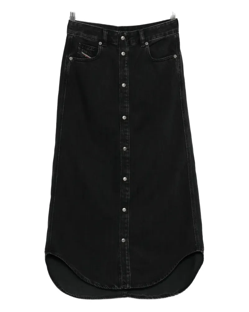Diesel Geknöpfter Jeansrock - Schwarz Schwarz