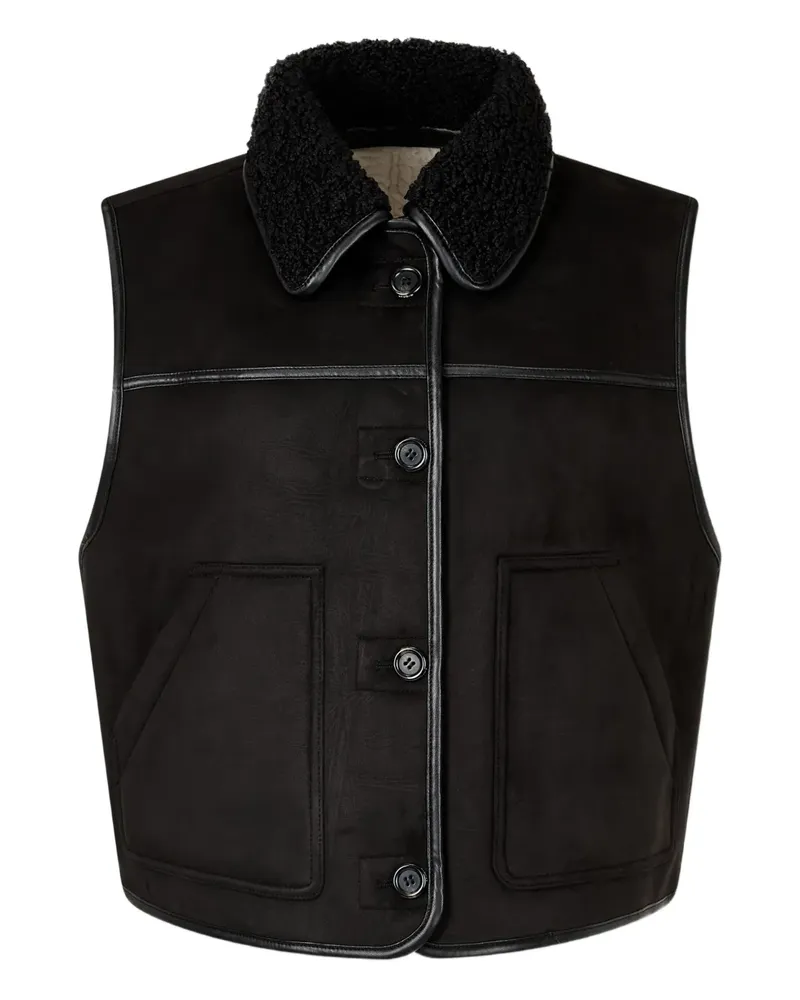 STUDIO TOMBOY reversible sleeveless gilet - Schwarz Schwarz