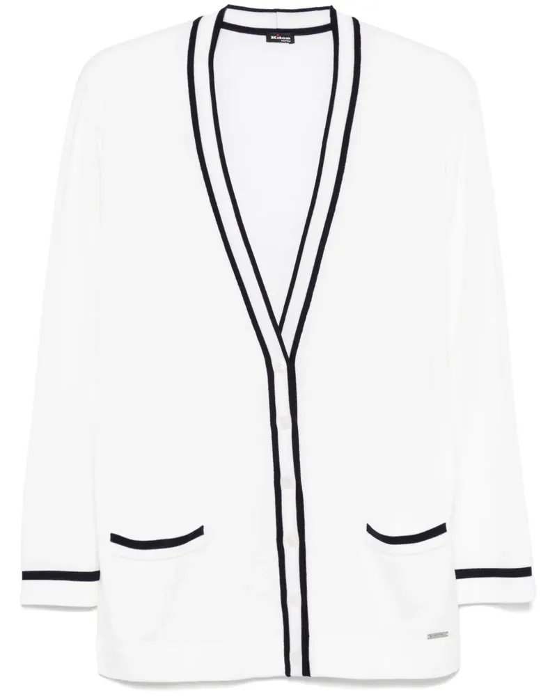 Kiton Cardigan aus Wolle - Weiß Weiß