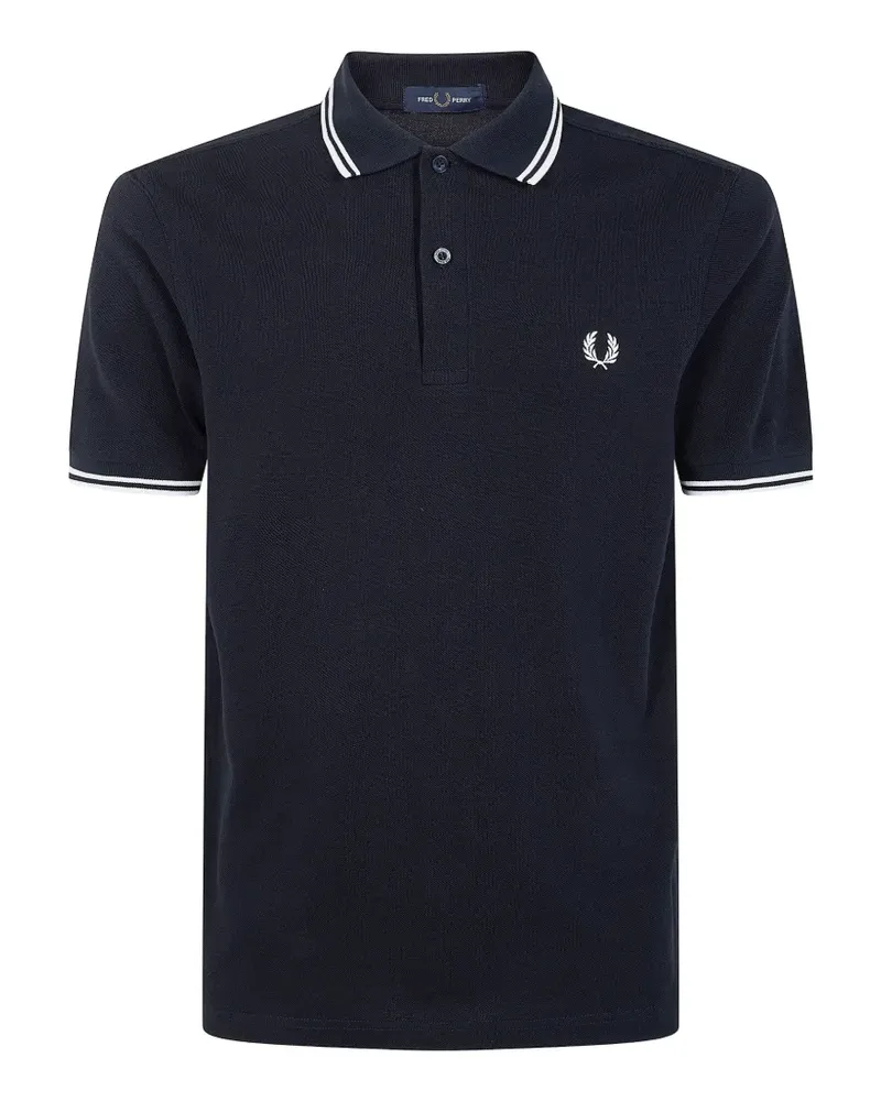 Fred Perry Poloshirt mit Kontrasträndern - Blau Blau