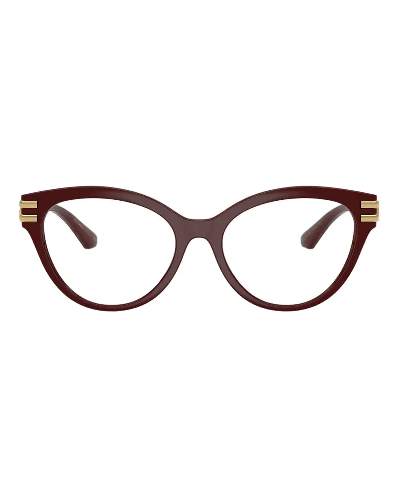 Dolce & Gabbana DG Cat-Eye-Sonnenbrille mit Logoplakette - Rot Rot