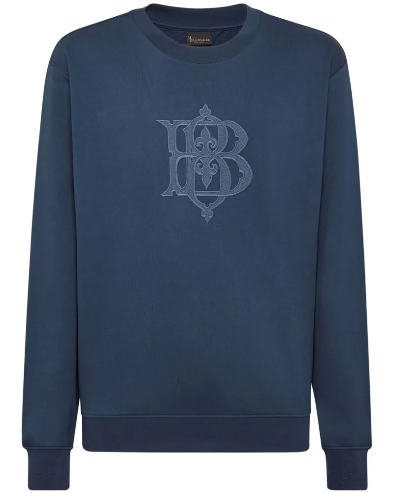 Billionaire Sweatshirt mit Logo-Applikation - Blau Blau