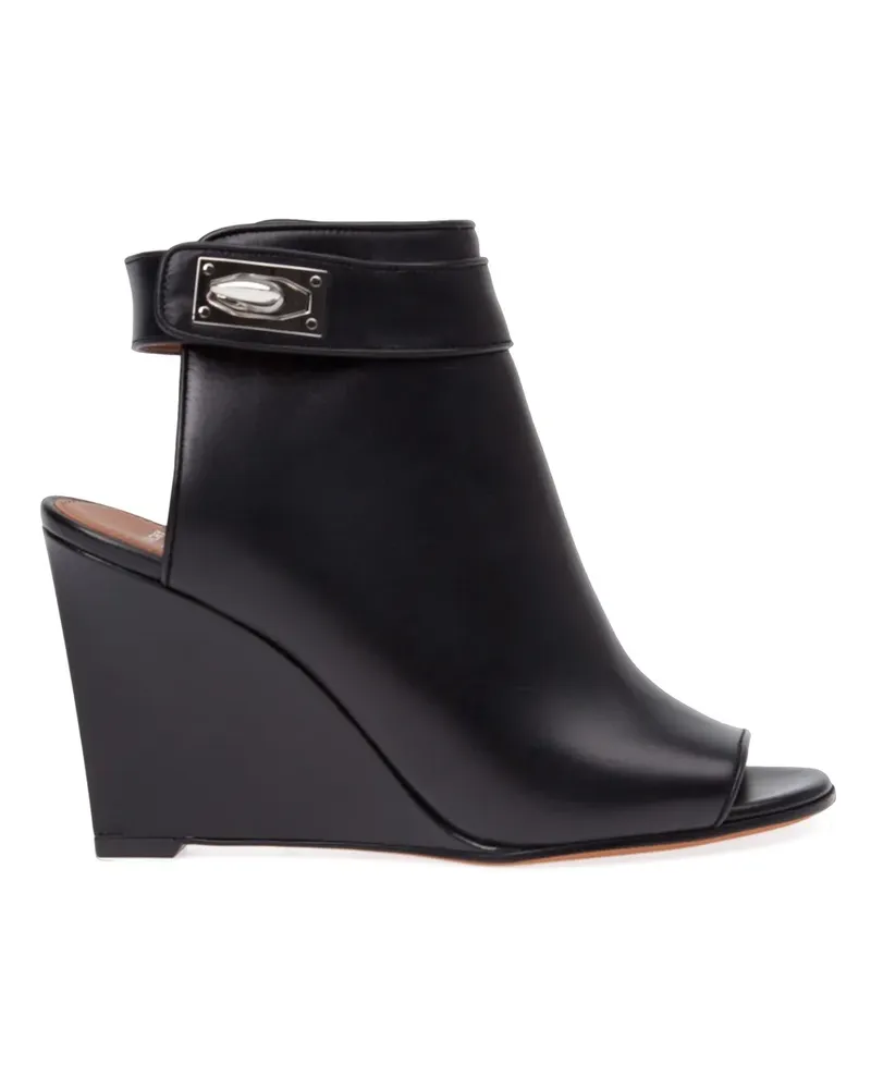 Givenchy Peeptoe-Wedges - Schwarz Schwarz