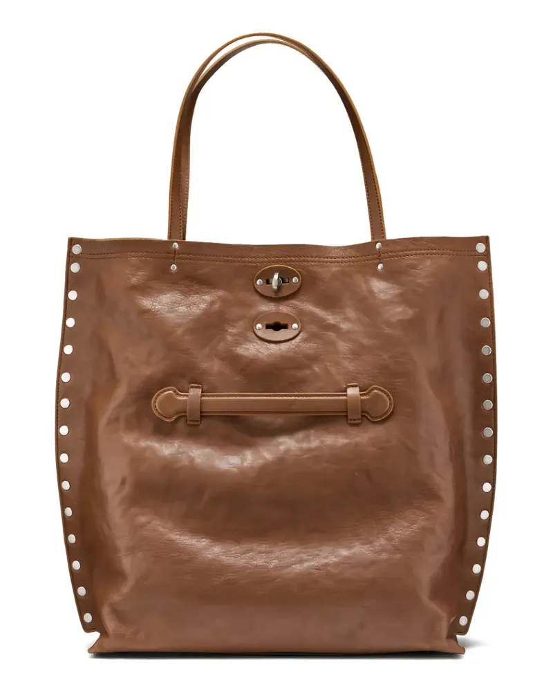 Zanellato studded-embellishment tote bag - Braun Braun