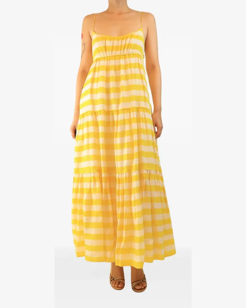 Zimmermann striped tiered maxi dress - Gelb Gelb