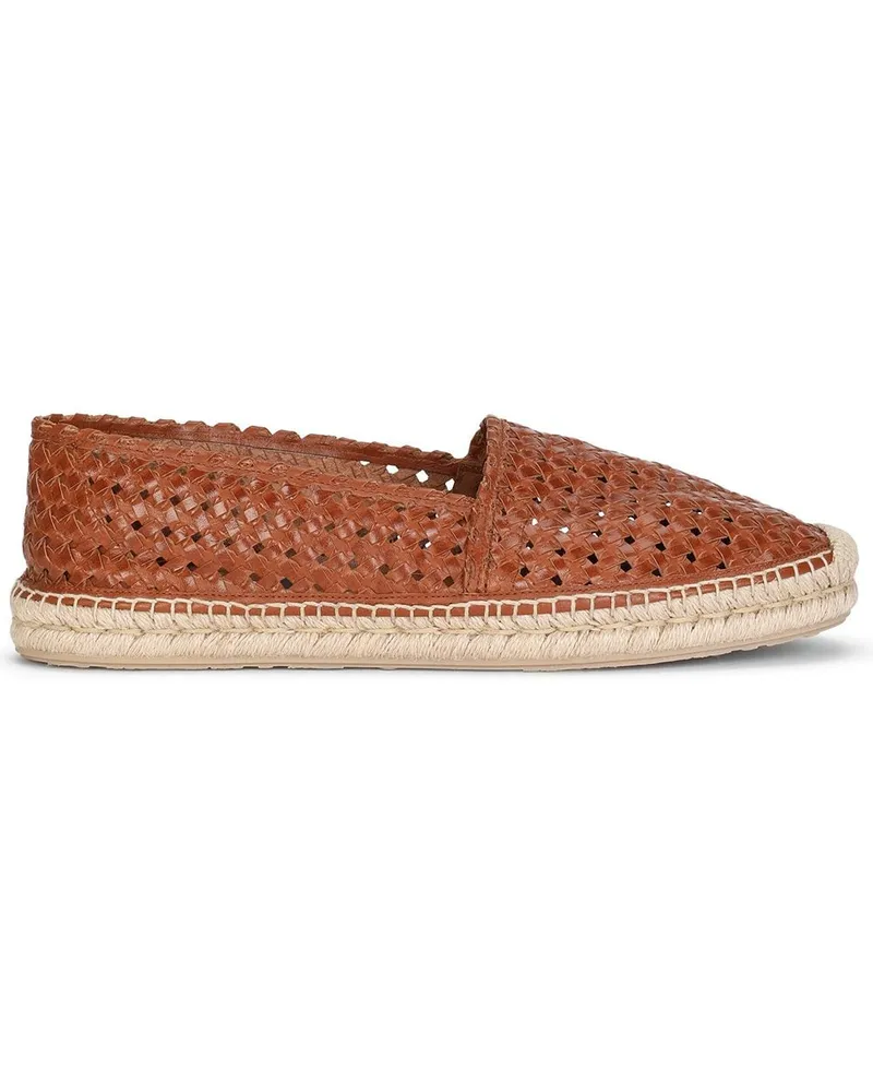 Dolce & Gabbana Espadrilles aus gewebtem Leder - Braun Braun