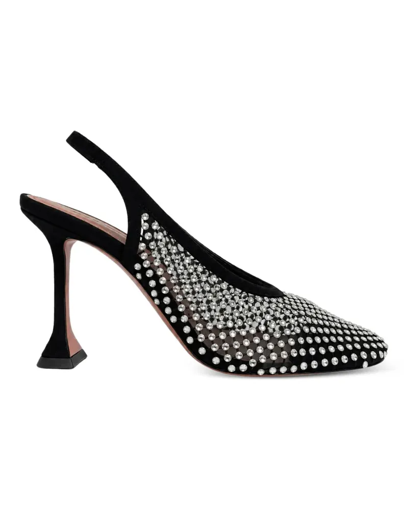 Amina Muaddi Dolly Slingback-Pumps mit Kristallen - Schwarz Schwarz