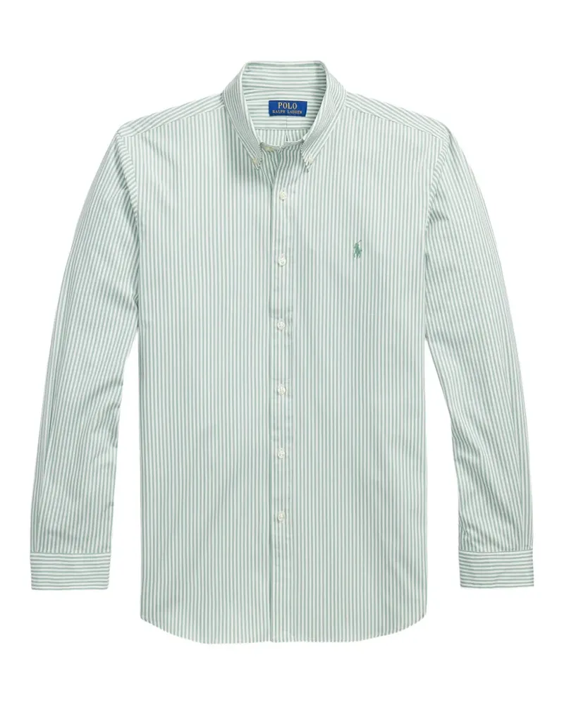 Ralph Lauren striped embroidered-logo shirt - Grün Grün