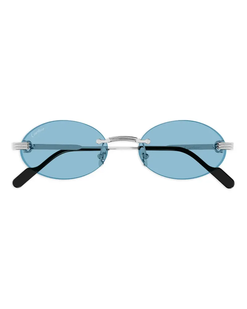 Cartier rimless oval-frame sunglasses - Silber Silber