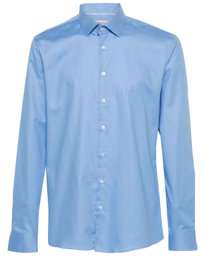 Calvin Klein Gepunktetes Hemd - Blau Blau