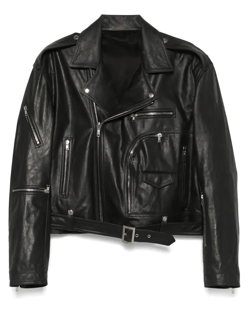 Rick Owens Jumbo Bauhaus Stoges Bikerjacke - Schwarz Schwarz