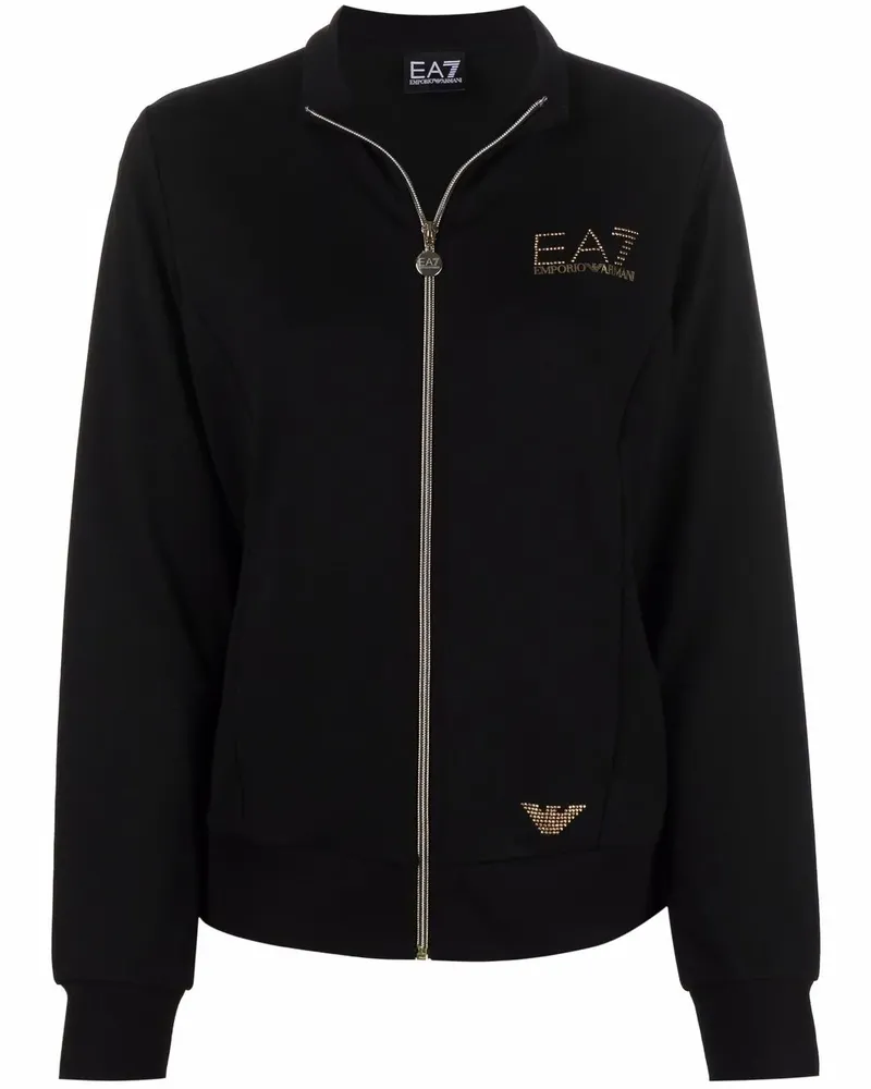 EA7 Sportjacke mit Nieten-Logo - Schwarz Schwarz