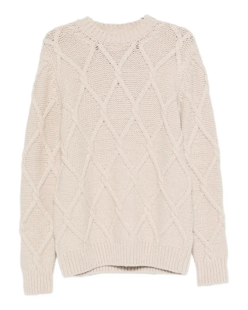 Eleventy Pullover mit Zopfmuster - Nude Nude