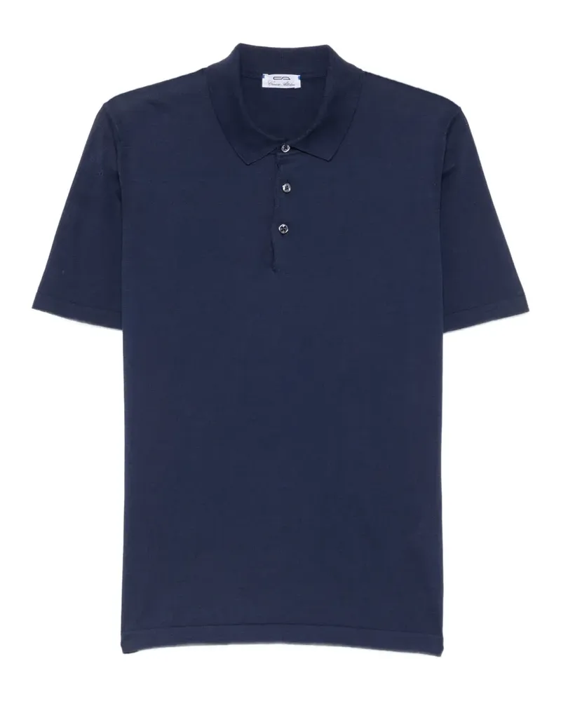 Cesare Attolini Poloshirt mit kurzen Ärmeln - Blau Blau
