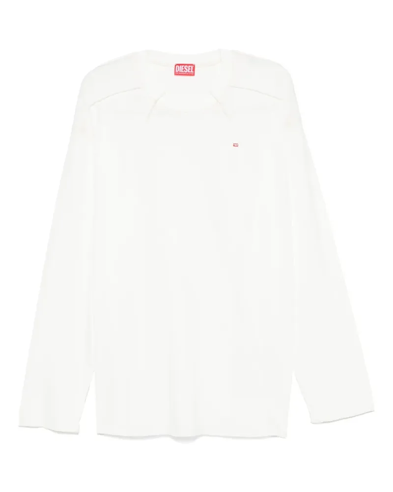 Diesel long-sleeve panelled T-shirt - Weiß Weiß