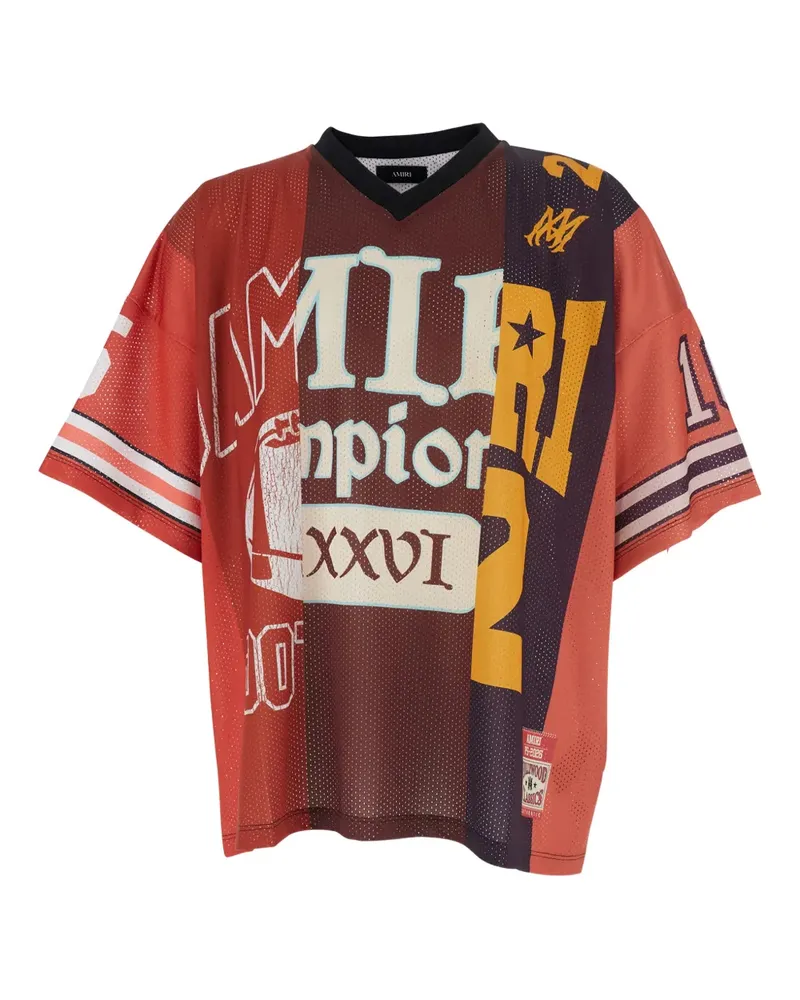 Amiri T-Shirt im Patchwork-Look - Rot Rot