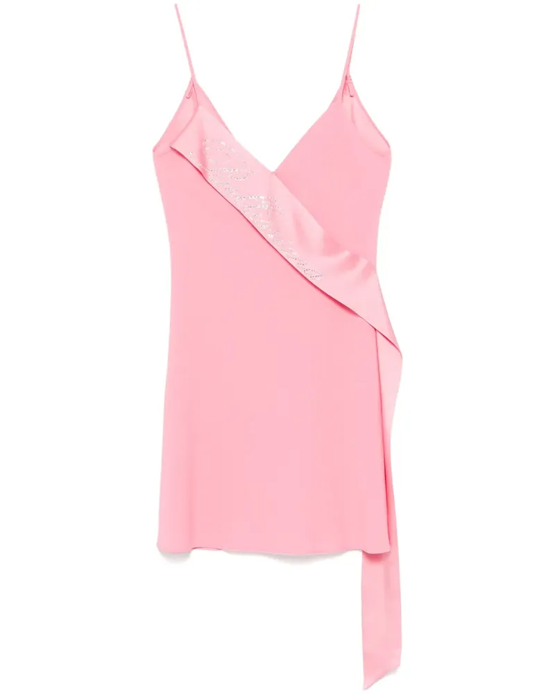 Blumarine Spaghettikleid aus Satin - Rosa Rosa