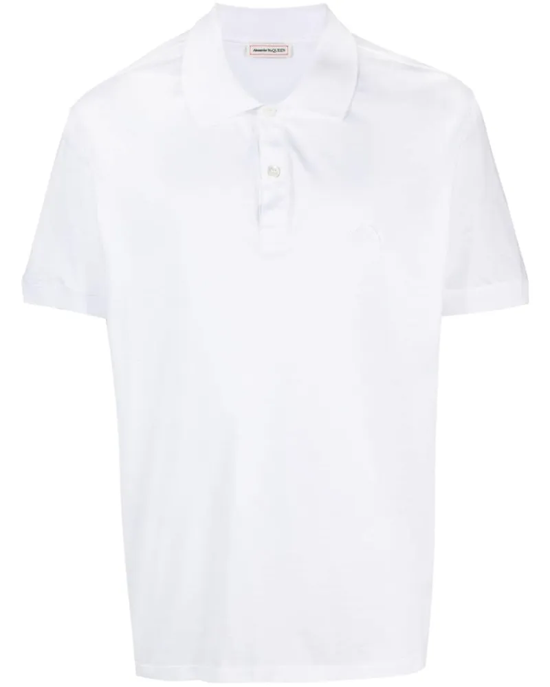 Alexander McQueen Poloshirt mit Logo-Stickerei - Weiß Weiß