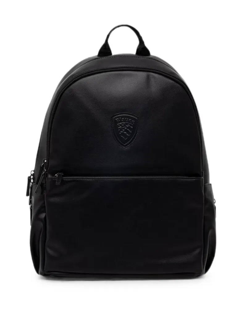 Blauer logo-patch zip-around backpack - Schwarz Schwarz