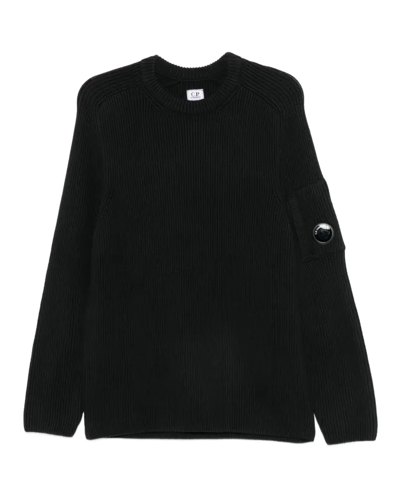 C.P. Company Gerippter Strickpullover - Schwarz Schwarz