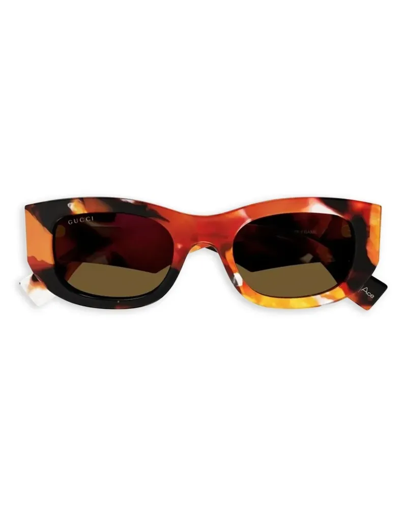 Gucci Sonnenbrille mit Logo - Orange Orange