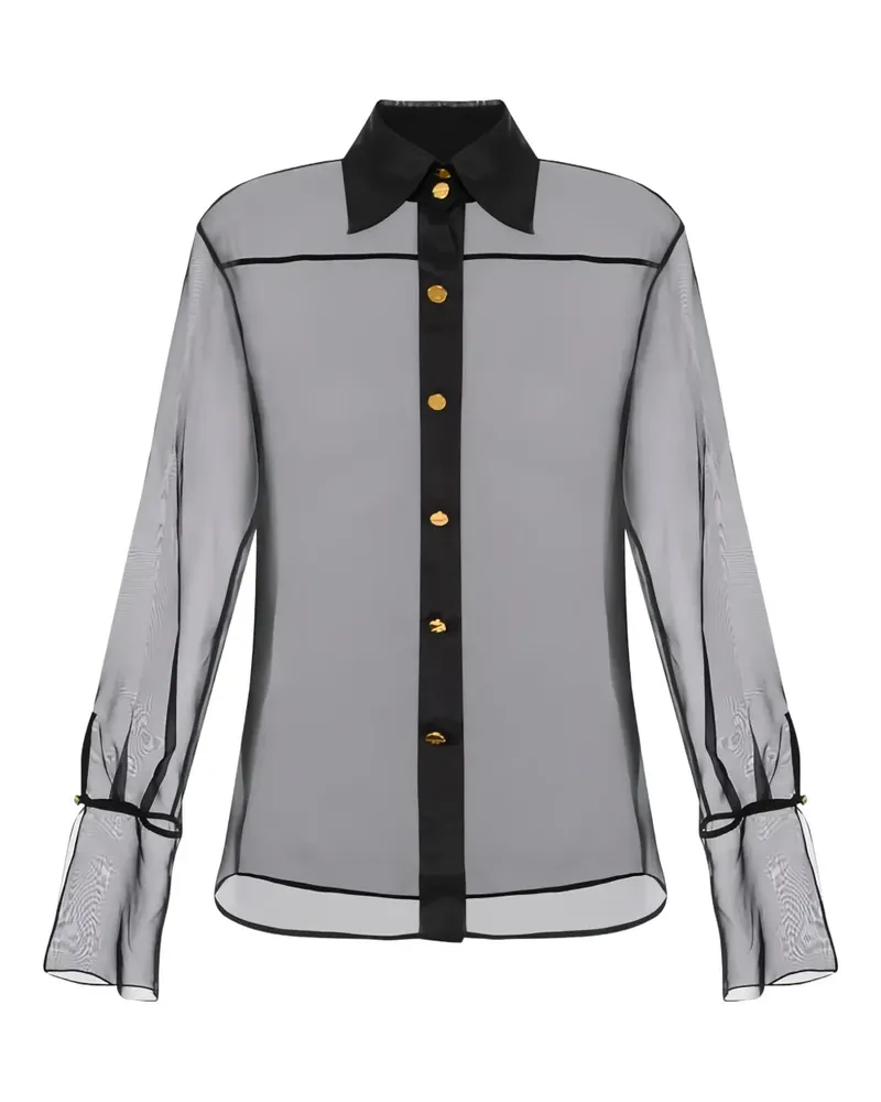Elisabetta Franchi Bluse mit Knöpfen - Schwarz Schwarz