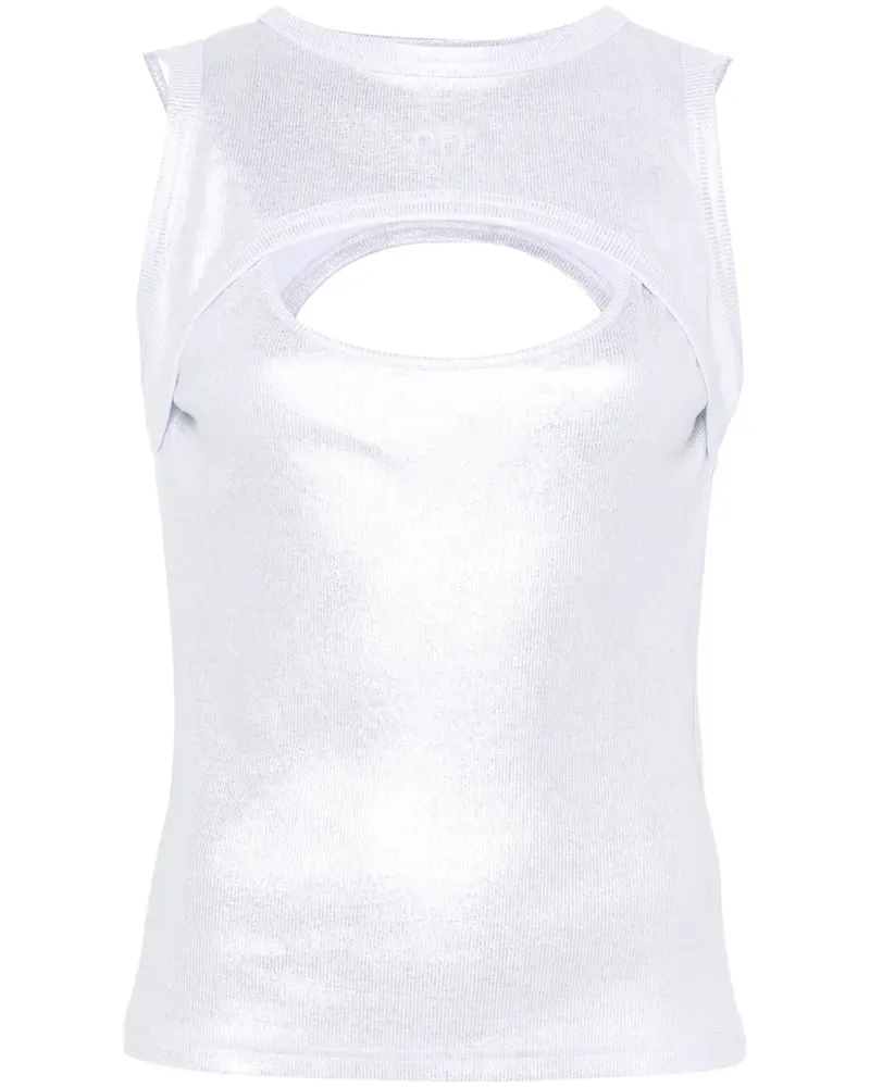 OFF-WHITE Geripptes Tanktop - Silber Silber