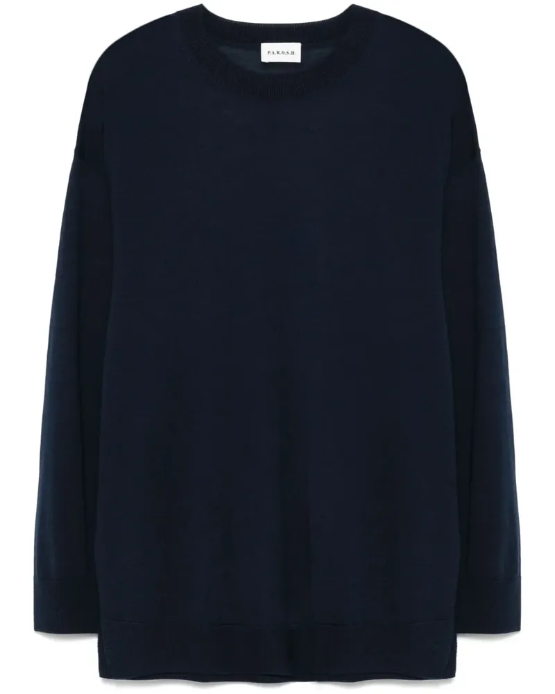 P.A.R.O.S.H. Pullover mit Rundhalsausschnitt - Blau Blau