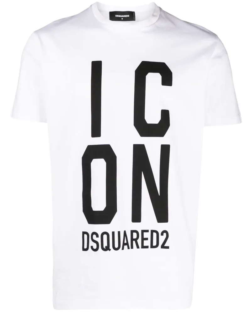 Dsquared2 T-Shirt mit Logo-Print - Weiß Weiß