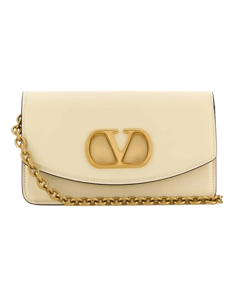 Valentino Garavani V-logo leather cross body bag - Nude Nude