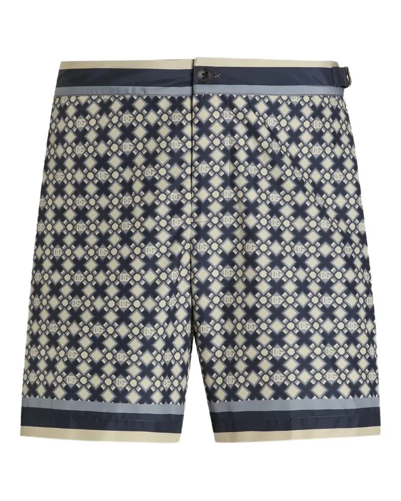 Dolce & Gabbana Badeshorts mit geometrischem Muster - Blau Blau