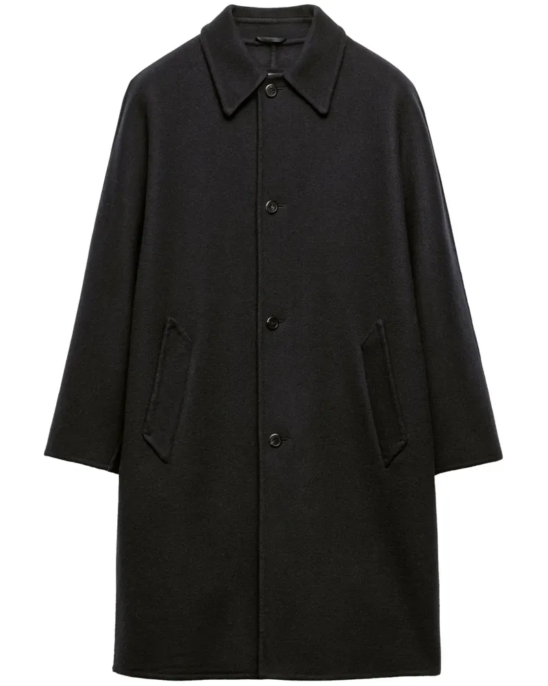 Prada Einreihiger Mantel - Schwarz Schwarz