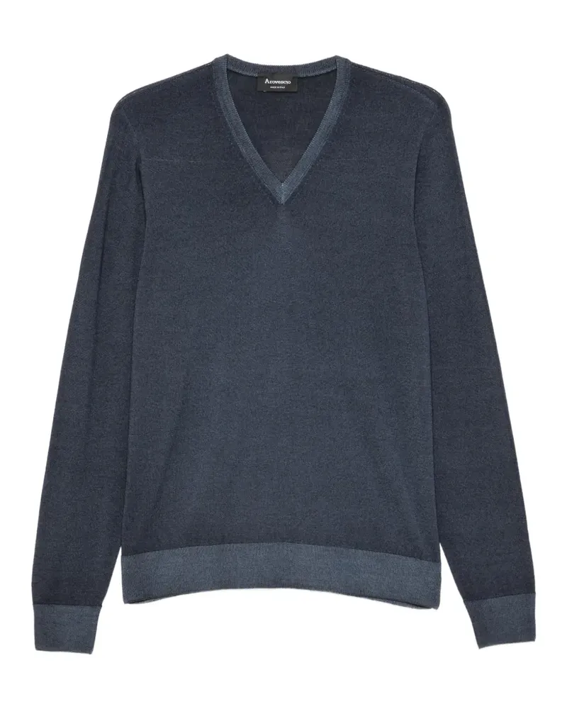 Arovescio Pullover mit V-Ausschnitt - Blau Blau