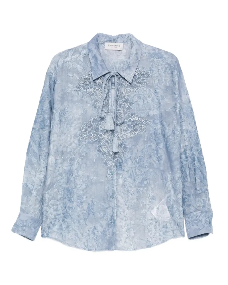 Ermanno Scervino Hemd mit Blumenmuster - Blau Blau