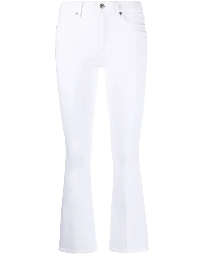 Dondup Halbhohe Straight-Leg-Jeans - Weiß Weiß