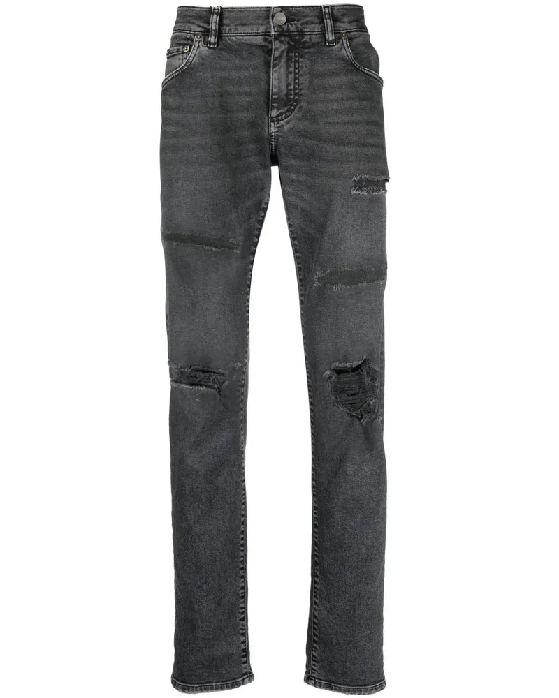 Dolce & Gabbana Jeans im Distressed-Look - Schwarz Schwarz