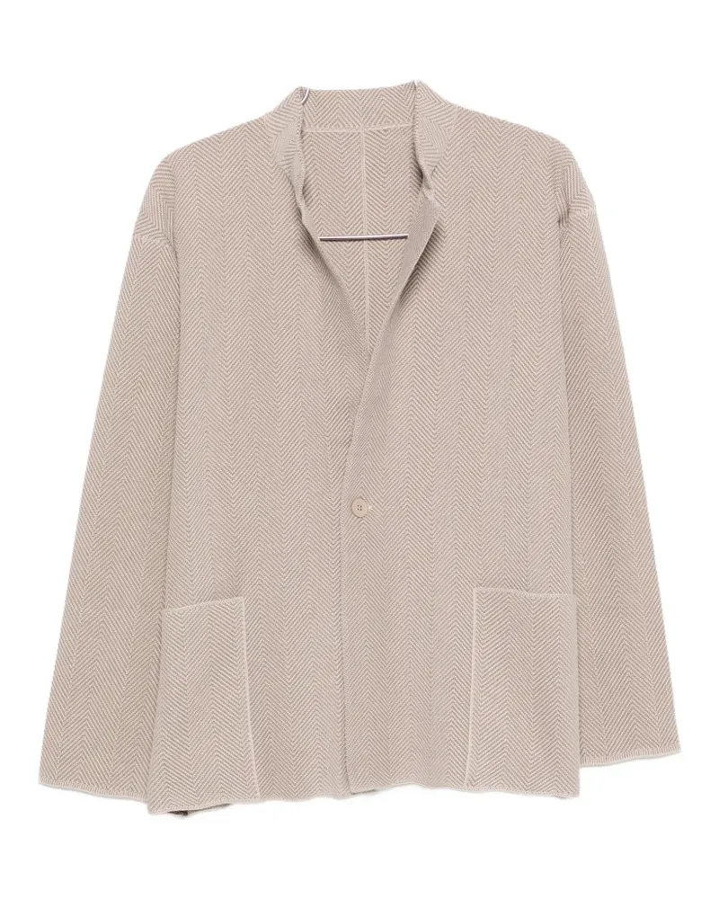 Issey Miyake knit herringbone cardigan - Nude Nude