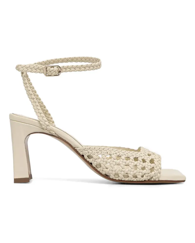 SOULIERS MARTINEZ Gewebte Sandalen mit Knöchelriemen - Weiß Weiß