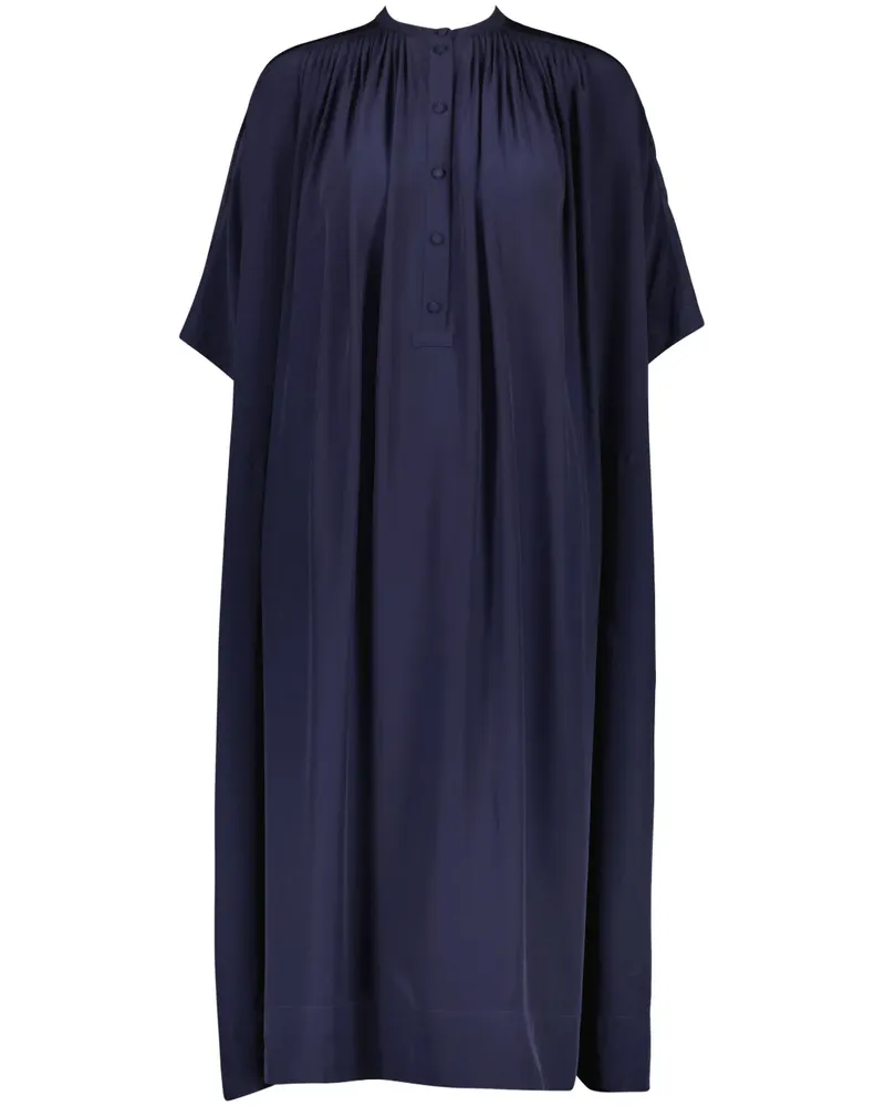 Yves Salomon Kaftankleid aus Seide - Blau Blau