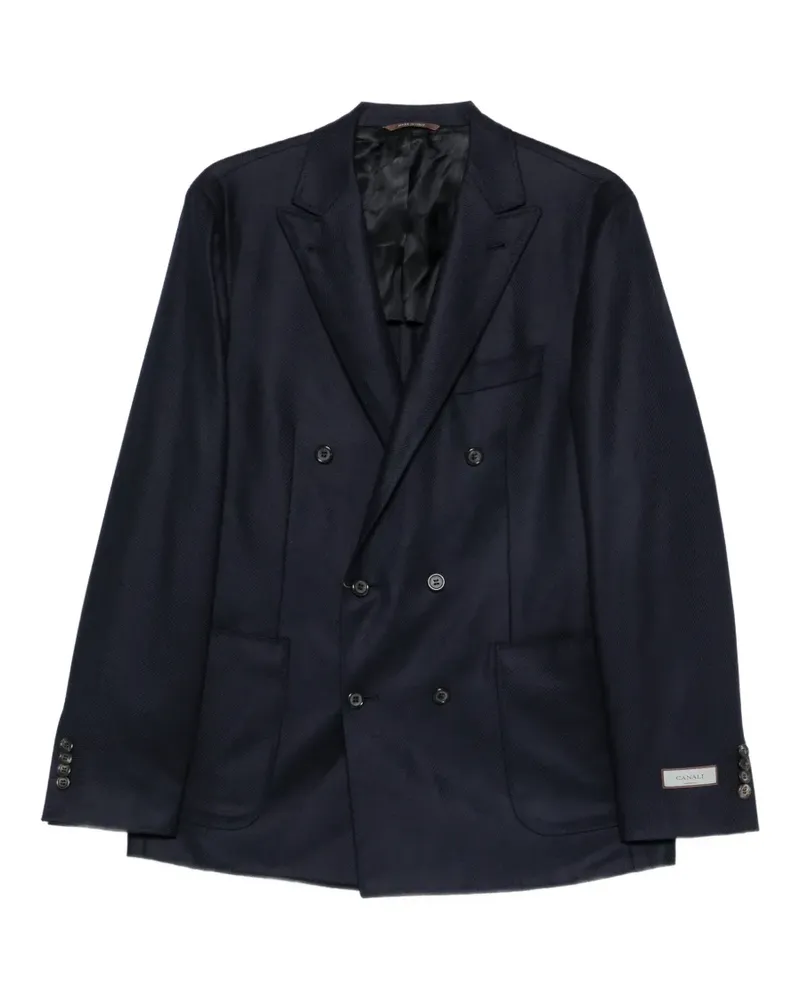 Canali Klassische Cabanjacke - Blau Blau