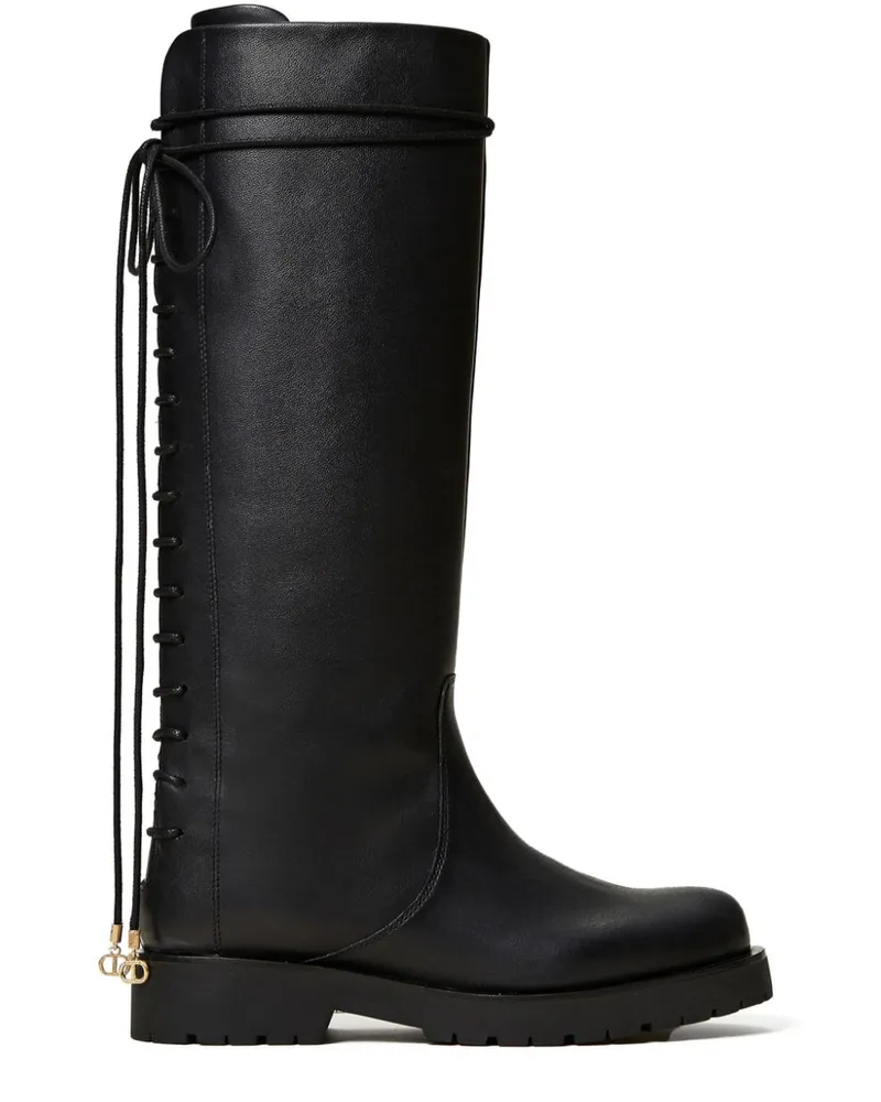 Twin-Set Schnürstiefel aus Leder - Schwarz Schwarz